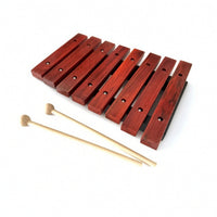 8-Note Xylophone with Mallets Smooth Wooden Xylophone Resonant Percussion Instrument Warm for Children