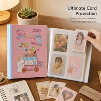 A5 Card Holder Album for Small Cards, 5-inch Bookmarks, 7-inch Hardcover Loose-leaf Card Collection