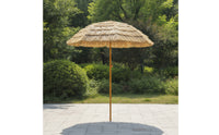 Parasol with Faux Straw Canopy Waterproof Thatched Tiki Umbrella Tropical Thatch Parasol for Garden, Courtyard, Cafe Terrace