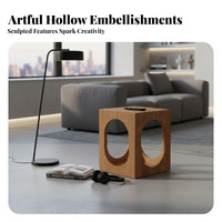 Round Smart Side Table Charging Nightstand Minimalist Design Household Furniture for Apartment Dwellers, homeowners, Bedroom, Hallway, Office