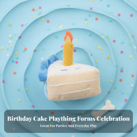 Built-in Squeaker Birthday Cake Dog Toy Soft Birthday Cake Toy for Puppy Owners, Daily Playtime, Indoor Play, Home