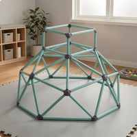 Geodesic Climbing Dome Multi-Sided Base Indoor Climbing Dome Light-Colored for Children