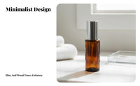 Honey-Toned Glass Spray Bottle Controlled Dispensing Honey-Toned Glass Pump Bottle Portable Cosmetic Dispenser Leak-Resistant