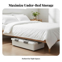 Wheeled Underbed Container Large Capacity Wheeled Under-Bed Box Dust-Proof