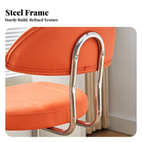 Height Adjustable Armless Low-Back Roller Chair Five-Star Base Armless Rolling Stool Thick Cushion Swivel Seat Space Saving for Students, Home Users, Adults, Study Room, Small Areas, Bedroom, Vanity