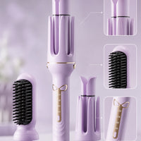 Multi-Functional 3-in-1 Hair Styler Versatile Hair Styler with Interchangeable Heads Beginner-Friendly Styling Tool with Interchangeable Heads Corded for Beginners