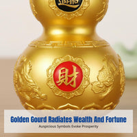 Fortune Gourd Brass Ornament, Eight Trigrams Feng Shui Decor, Wealth Gift for Office & Home