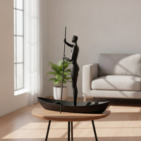Human Figure Sculpture Sleek Tabletop Statue Decorative Figurine for Bookshelf, Study