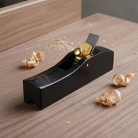 Hardwood Body Ebony Chamfer Plane Brass Blade Cover Mini Corner Rounding Plane Adjustable Depth Hand Chamfering Planer Precision Angle Control for Woodworkers, Carpenters, Wood Finishing, Workshop