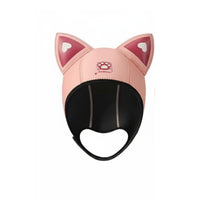 Facekini Swim Cap 3D Ergonomic Design Cat Ear Diving Hood Customizable Fit Cute Snorkeling Hood for Women, Swimming