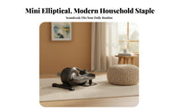Mini Elliptical Machine Quiet Compact Stepper Low-Impact Seated Pedal Exerciser for Seniors, Office Workers, Home