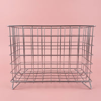 Bathroom Storage Wire Mesh Baskets for Office Desk and Pantry Organization, Small for Students and Accessories, Metal Construction