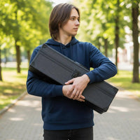 Portable Aluminum Card Slab Case Shockproof Trading Card Carrying Case Lockable Latch for Collectors, Travel