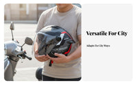 3/4 Open Face Helmet 3C Certified All Season Helmet Impact Resistant Shell Sheltering Headwear for Men, Women, Street Riding, Commuting