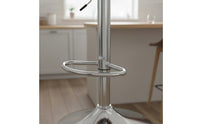 Wear-Resistant Upholstery Adjustable Swivel Bar Stool Built-in Footrest Modern Kitchen Island Chair Easy to Clean Height Adjustable High Stool Anti-Slip Base for Cafe, Reception Desk