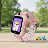 Smartwatch with Camera Visual Call Calls Phone Watch Touchscreen Smart Watch SOS Wrist Telephone Voice Chat for Children, School