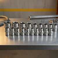 Hex Socket Set 1/2-Inch Tool Chrome Vanadium for Workshop, Mechanics, DIYers