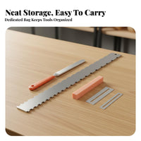 Precision Measurement Guitar Repair Tool Kit Multi-Functional Fret Dressing File Kit Professional Grade for Workshop, Home Studio, On The Go