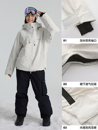 Coldelement滑雪衣女套装保暖防水分体滑雪服滑雪裤单板滑雪装备