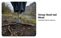 Galvanized Fishing Umbrella Stand Tightening Knobs Ground Auger Stand Detachable Grass Umbrella Anchor Compact for Anglers