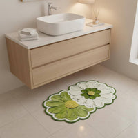 Water Absorbent Flower Shaped Bath Mat Soft & Comfortable Floral Bathroom Rug Easy to Clean Soft Flower Mat Long-Lasting