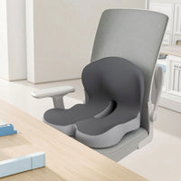 Seat Cushion with Backrest Contoured Seat Cushion with Lumbar Support Chair Pad Removable Cover Supportive for Office Workers