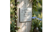 Iron Plaque with Hanging Hook Distressed Square Wall Plaque Weathered for Porch