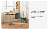 Nordic design aesthetic Stackable Molded Plastic Seat Space-Saving Armless Shell Chair Modern Design Seating Furniture Lightweight for Restaurant Owners, Apartment Dwellers, Conference Room, Reception Area, Kitchen, Events