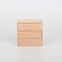 Unfinished Miniature Wooden Cabinet DIY Dollhouse Cabinet Paintable Dollhouse Cupboard Realistic for Collectors