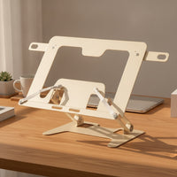 Metal Book Rest Foldable Book Stand with Base Ergonomic Holder for Readers, Students, Desk, Office