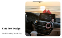 Soft Feel Velvet Car Decoration Easy Installation Car Screen Decoration Versatile Use for Girls, Drivers, Rearview Mirror