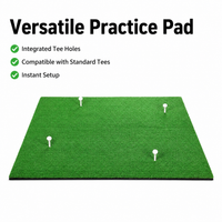 Portable Artificial Grass Mat, Driving Range Mat with Replaceable Surface, Non-Slip EVA Base for Chipping & Swing Practice