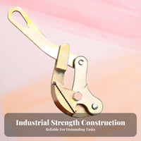 High Load Capacity Steel Wire Rope Tightener Safety Latch Hooks Double Hook Ratchet Puller Anti-Backward Design for Mechanics, Workshop