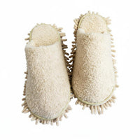 Detachable Mop Slippers Fleece Lined Cozy Floor Cleaning Slippers Time Saving Indoor Footwear for Home