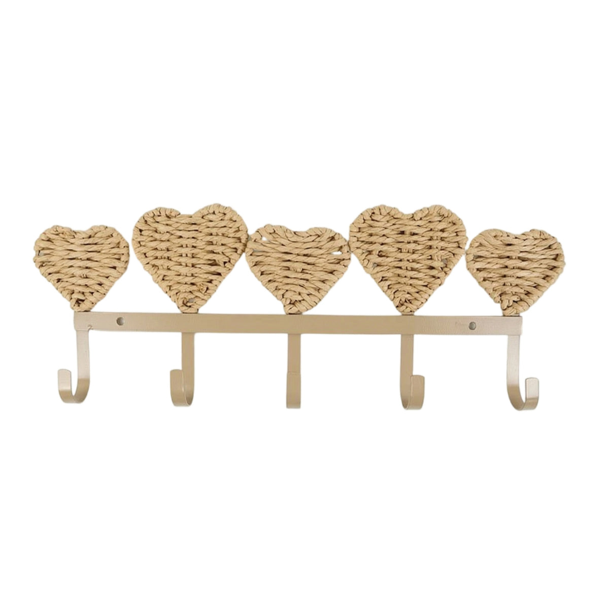 Decorative Hook Rack with Heart Shapes Space-Saving for Entryway, Bedroom