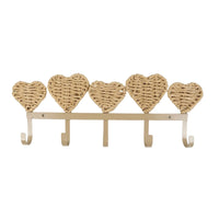 Decorative Hook Rack with Heart Shapes Space-Saving for Entryway, Bedroom