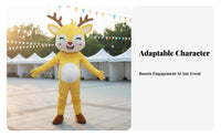 Walkable Design Fullfull-figure Giraffe Costume approachable Face Cartoon Giraffe Outfit long-lasting Construction character Suit for Entertainers, Party Goers, Cosplayers, Theme Parks, Stage Performances, Carnivals, Promotional Events