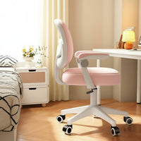 Kids Swivel Chair with Flip up Arms Posture Correcting Ergonomic Student Chair Breathable Mesh Back Children's Furniture for Students, Home Office