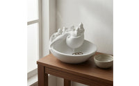 Santorini Style Decorative Organizer Tray Greek Island Key Tray Spiral Divider Entryway Key Bowl Miniature Scene