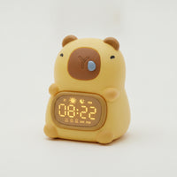 Tap Control Capybara Alarm Clock USB Rechargeable Alarm Clock with Night Light Cute Capybara Night Light Adorable for Children, Students, Bedside Table, Nursery, Desk