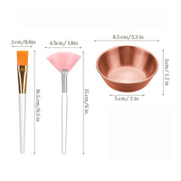 24 Pieces Facial Face Pack Mixing Kit Gentle Bristles Facial Face Pack Brush Set Professional Level Flat Brush Set
