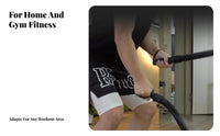 Textured Handles Spring-Loaded Grip Bar Black Resistance Training Bar