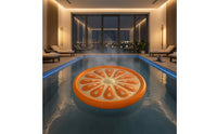 Inflatable Floater Bed Round Pool Lounger Water Lounge Bed Fruit-Inspired Lounge Floater Sunbathing for Adults, Beach, Vacation