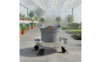 Universal Wheels Stainless Steel Pot Stand Movable Rolling Plant Stand Rust Resistant Wheeled Plant Stand 360 Degree Rotating