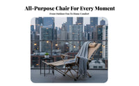 Ergonomic Design Reclining Camp Chair with Footrest Includes Cup Holder and Side Pocket Folding Lounger Heavy Duty Portable Seating Thickly Padded for Beachgoers, Remove Ice Workers, Camping, Beach, Fishing, Patio