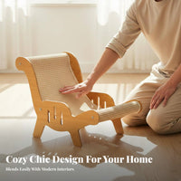 Cat Scratcher Lounge Multifunctional-in-1 Design Cat Long Chair Scratcher Sisal Scratching Board for Large Cats, Kittens