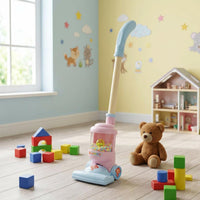 Clear Chamber Toy Vacuum Cleaner Colorful Beads Upright Toy Vacuum Plastic Cartoon Details