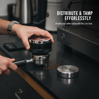 Aluminum Alloy Coffee Distributor and Tamper 2-in-1 for Espresso