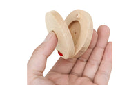 2 Pieces Wooden Castanet Auditory Skills Wooden Clapper Early Education Hand Clapper