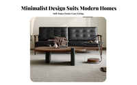 2 Pieces Space Saving Modern Wood Coffee Table Rounded Edges Nesting Coffee Table Set Versatile Application Easy Assembly for Design Enthusiasts, Apartment Dwellers, Office Managers, Home, Lounge, Reception Area